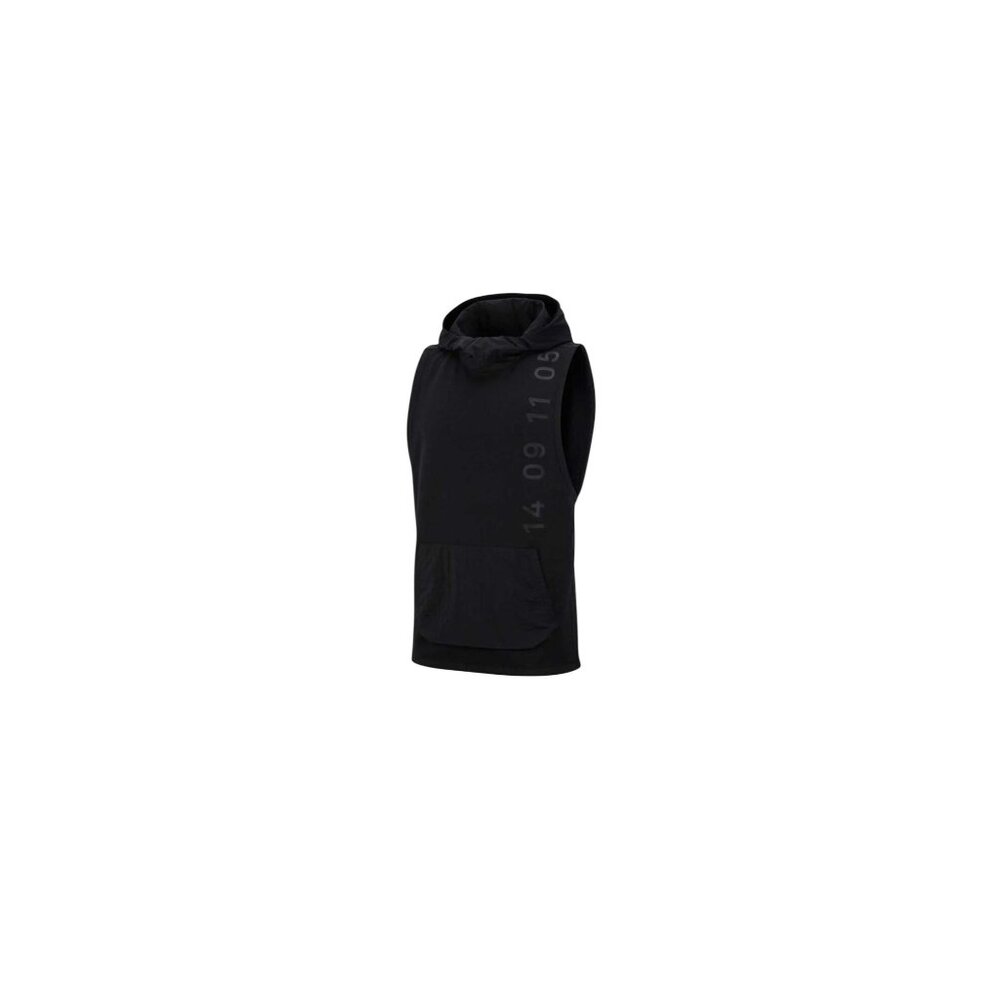 Nike ThermaTech TP Men's Hooded Sleeveless Sweatshirt Dri-FIT Black Zip Sides M - Picture 2 of 10